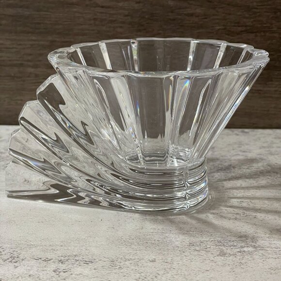 Vintage 90s Rosenthal Studio Line Blossom Lead Crystal Candleholder Germany 3" H - Picture 1 of 9